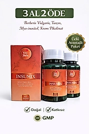 İnsumix (Berberis Vulgaris, Tarçın, Myo-İnositol, Krom) 60 Kapsül (3 Al 2 Öde)