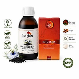 INSUMIX – Berberis Vulgaris, Myo-inositol, Tarçın, Krom Pikolinat | 60 Kapsül / ÇÖREK OTU YAĞI (Black Cumin Seed Oil)