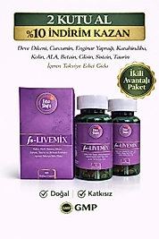 LIVEMIX  (DEVE DİKENİ/SİLİMARİN, ZERDEÇAL, ENGİNAR YAPRAĞI, KARAHİNDİBA) 60 KAPSÜL  (2'Lİ SET)