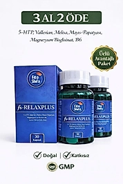 Relaxplus Kapsül (5Htp, Vallerian, Melisa, Mayıs Papatyası, Magnezyum Bisglisinat, B6 )(3 Al 2 Öde)