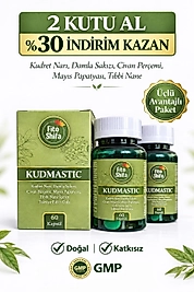 KUDMASTIC – Kudret Narı, Damla Sakızı, Civan Perçemi, Tıbbi Nane, Papatya | 60 Kapsül (2'Lİ SET)