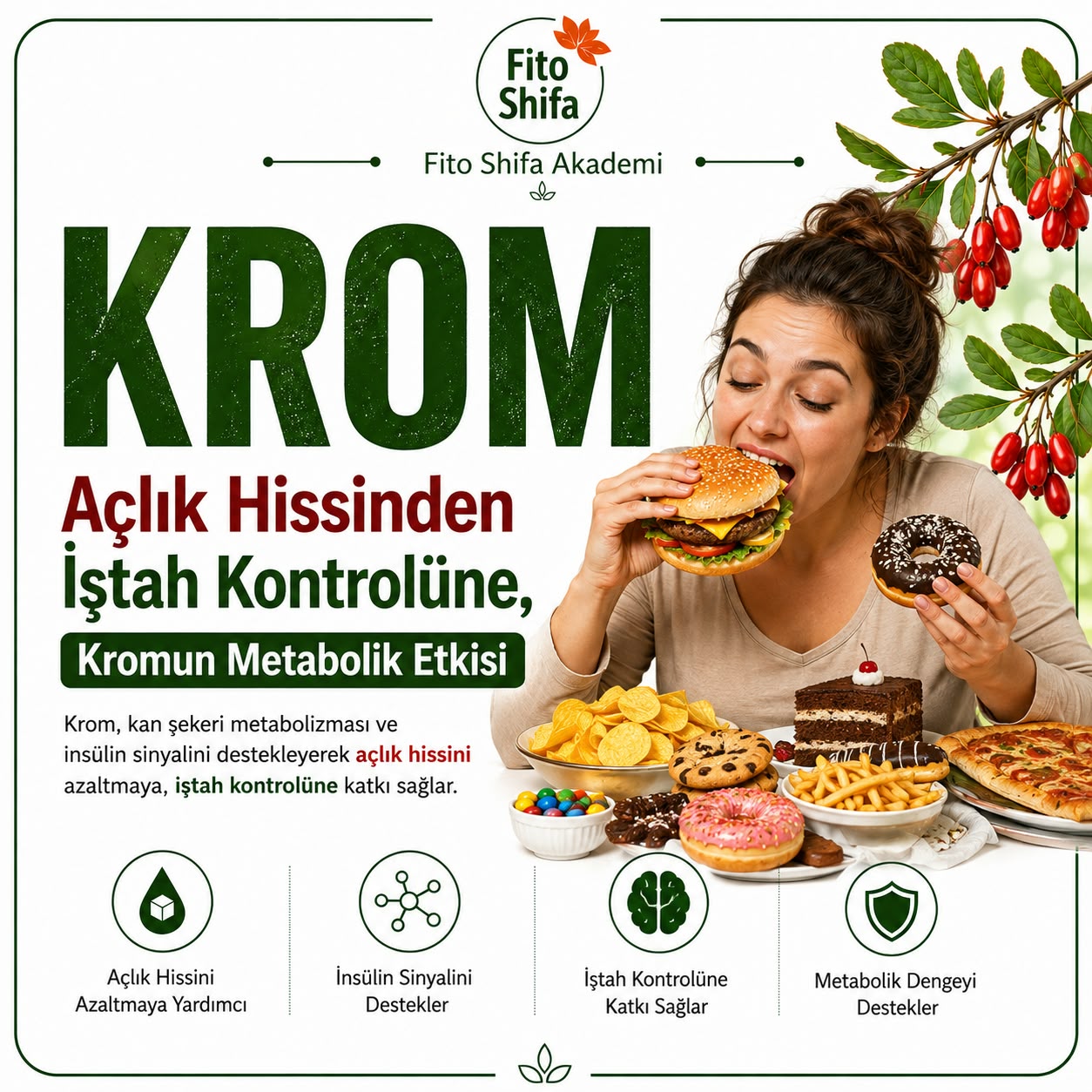 Açlık Hissinden İştah Kontrolüne: Kromun Metabolik Etkisi Nasıl Gerçekleşir?