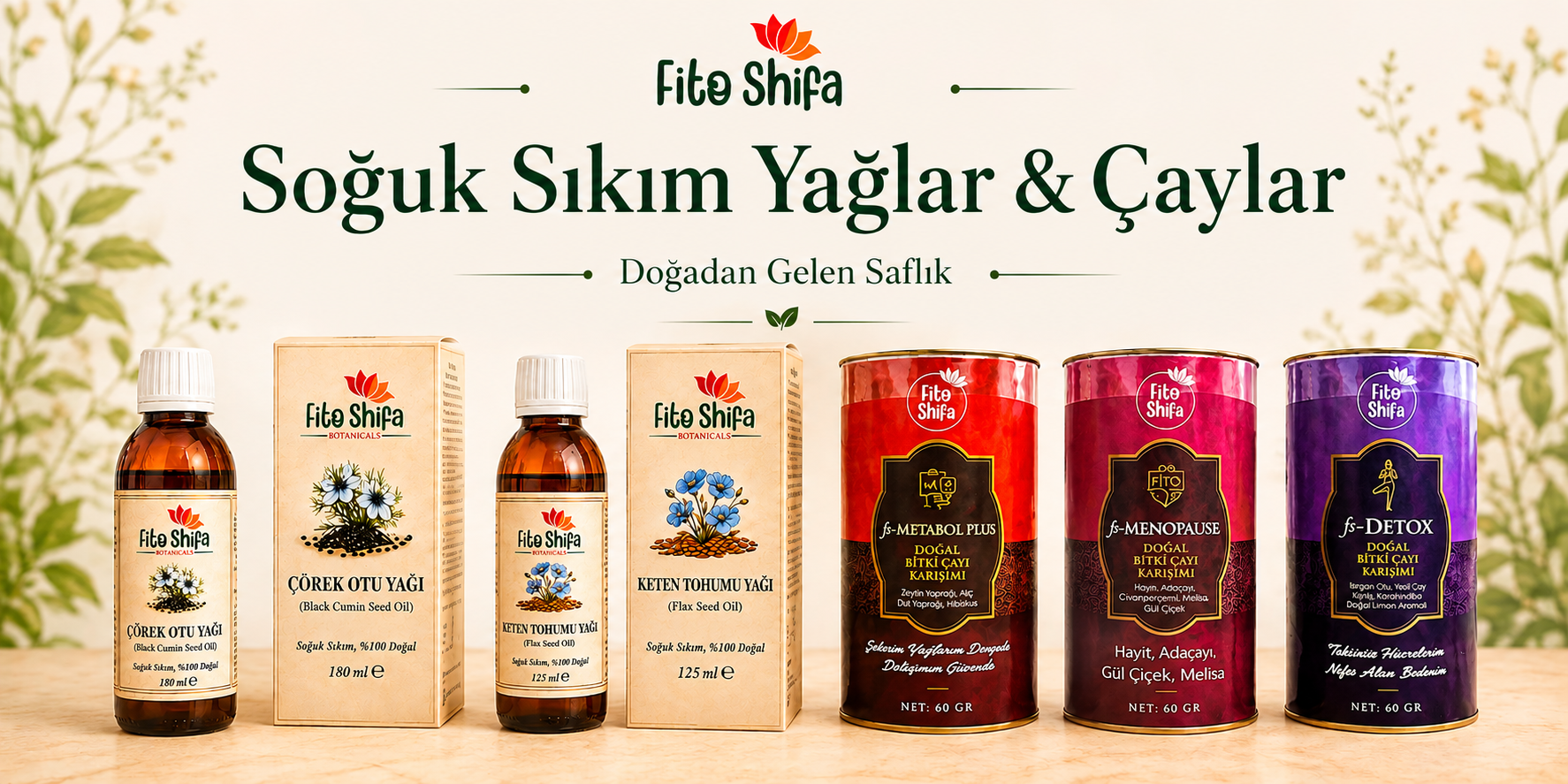 Soğuk Sıkım Doğal Yağlar & Çaylar