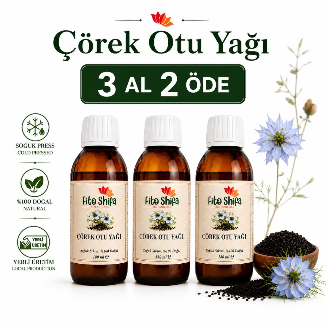 ÇÖREK OTU YAĞI (Black Cumin Seed Oil)(3 Al 2 Öde)